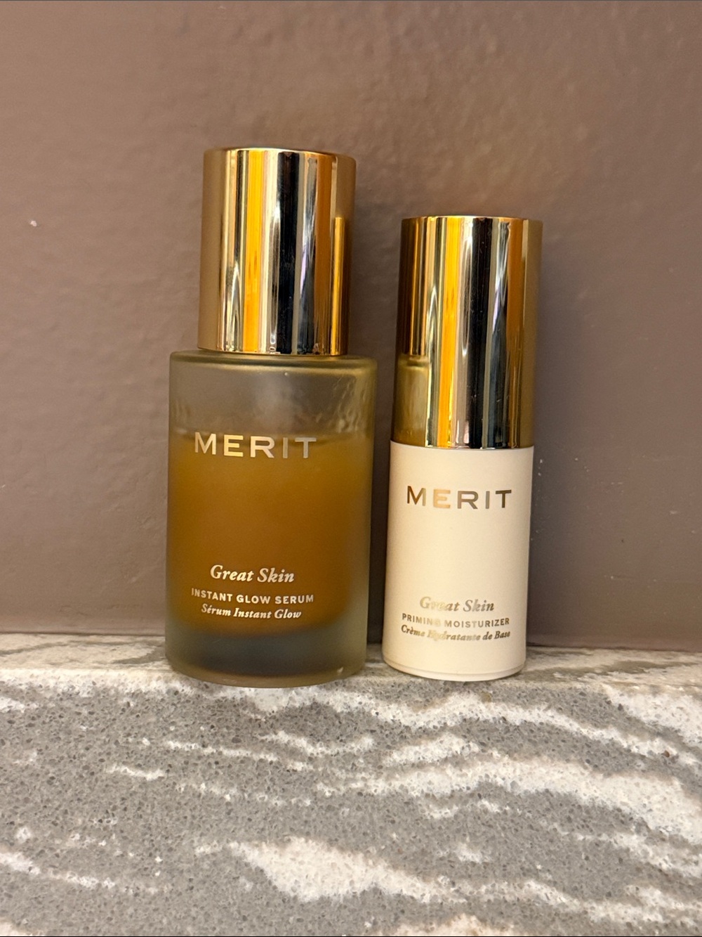 Merit Great Skin Duo Instant Glow Serum & Primer Moisturizer